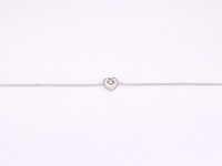 Witgouden armband met diamanten hartje 0.10 carat - afbeelding 5 van  6
