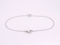 Witgouden armband met diamanten hartje 0.10 carat - afbeelding 3 van  8