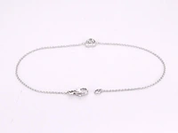 Witgouden armband met diamanten hartje 0.10 carat - afbeelding 4 van  8