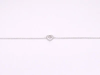 Witgouden armband met diamanten hartje 0.10 carat - afbeelding 5 van  8
