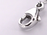 Witgouden armband met diamanten hartje 0.10 carat - afbeelding 6 van  8
