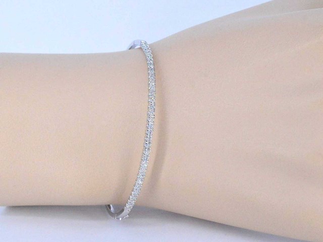 Witgouden armband met diamanten - afbeelding 3 van  10