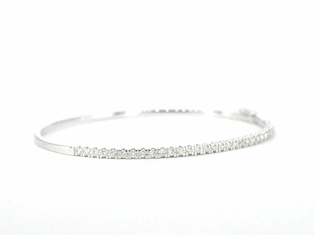 Witgouden armband met diamanten - afbeelding 6 van  10