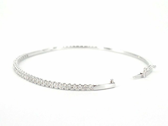 Witgouden armband met diamanten - afbeelding 8 van  10
