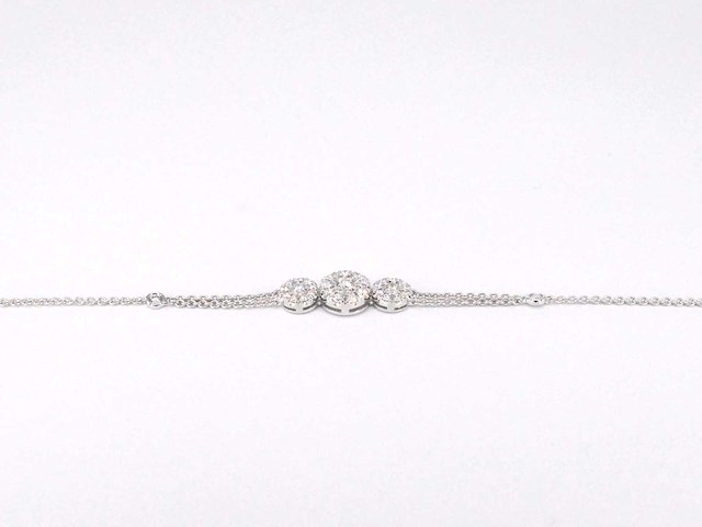 Witgouden armband met diamanten - afbeelding 6 van  7