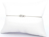 Witgouden armband met diamanten - afbeelding 5 van  6