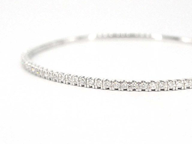 Witgouden armband met diamanten - afbeelding 2 van  10