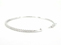 Witgouden armband met diamanten - afbeelding 8 van  10