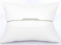 Witgouden armband met diamanten - afbeelding 1 van  8