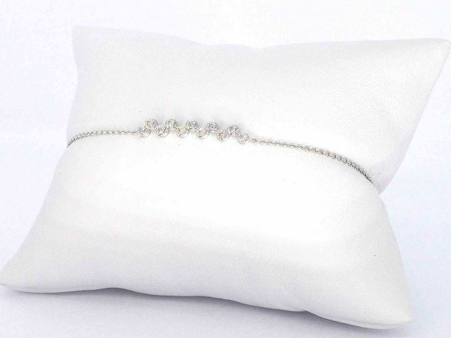 Witgouden armband met diamanten - afbeelding 4 van  8