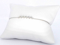 Witgouden armband met diamanten - afbeelding 4 van  8