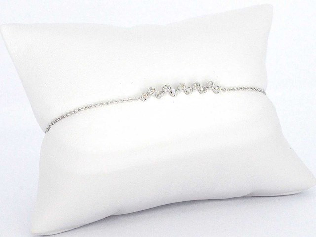 Witgouden armband met diamanten - afbeelding 5 van  8
