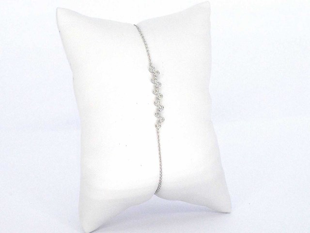 Witgouden armband met diamanten - afbeelding 6 van  8