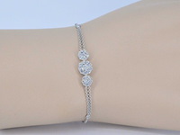 Witgouden armband met diamanten - afbeelding 2 van  8