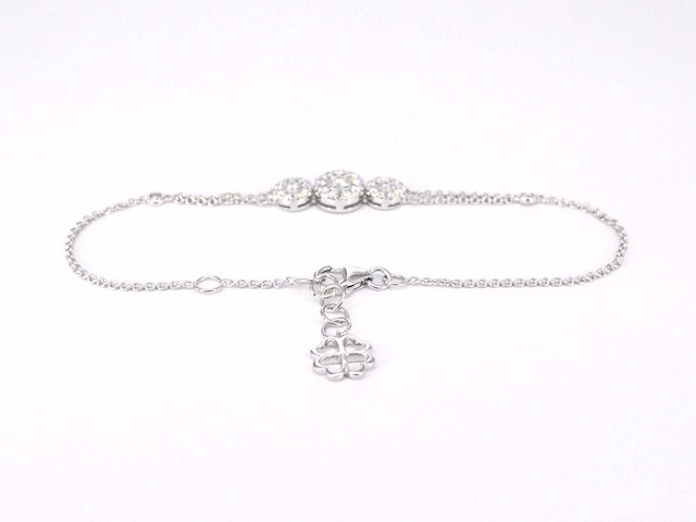 Witgouden armband met diamanten - afbeelding 3 van  8