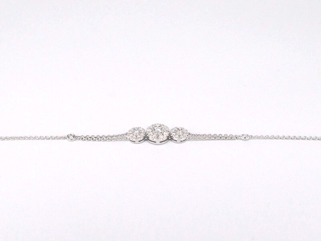 Witgouden armband met diamanten - afbeelding 5 van  8