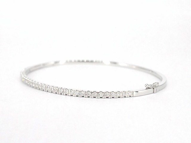 Witgouden armband met diamanten - afbeelding 5 van  11