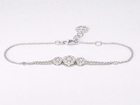 Witgouden armband met diamanten - afbeelding 1 van  8