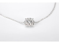 Witgouden armband met een diamanten bedel - afbeelding 3 van  6