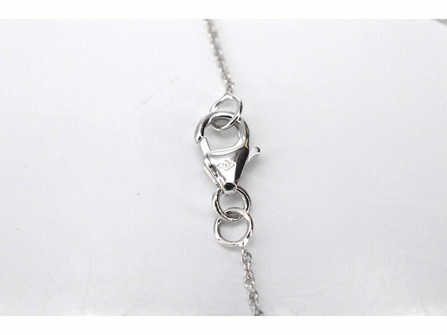 Witgouden armband met een diamanten bedel - afbeelding 4 van  6