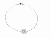 Witgouden armband met een diamanten bedel