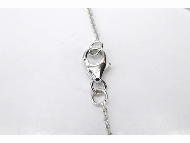 Witgouden armband met een diamanten bedel - afbeelding 4 van  6