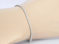 Witgouden armband met natuurlijke diamanten 2.30 carat - afbeelding 2 van  8