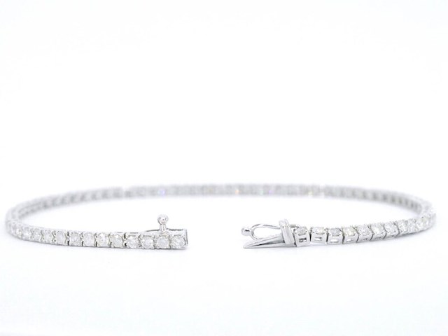 Witgouden armband met natuurlijke diamanten 2.30 carat - afbeelding 3 van  8