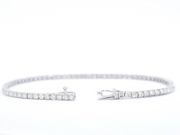 Witgouden armband met natuurlijke diamanten 2.30 carat - afbeelding 3 van  8