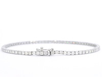 Witgouden armband met natuurlijke diamanten 2.30 carat - afbeelding 4 van  8