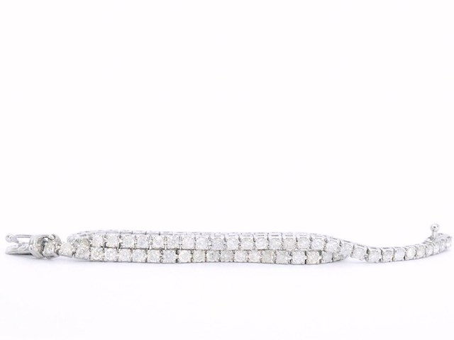 Witgouden armband met natuurlijke diamanten 2.30 carat - afbeelding 6 van  8