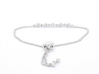 Witgouden armband met natuurlijke diamanten - afbeelding 1 van  1