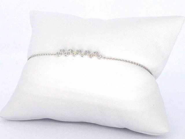 Witgouden armband met natuurlijke diamanten - afbeelding 3 van  9