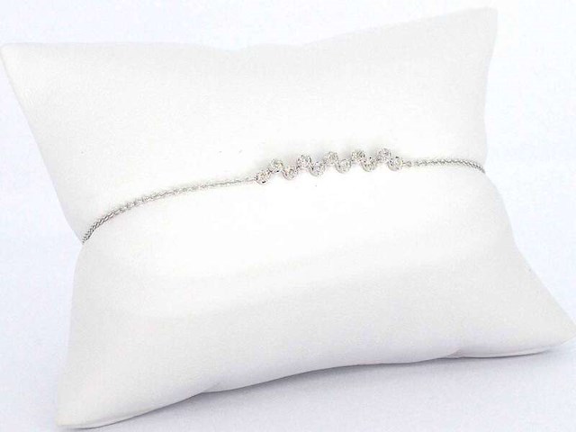 Witgouden armband met natuurlijke diamanten - afbeelding 4 van  9