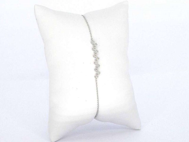 Witgouden armband met natuurlijke diamanten - afbeelding 5 van  9