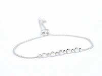Witgouden armband met natuurlijke diamanten - afbeelding 5 van  8