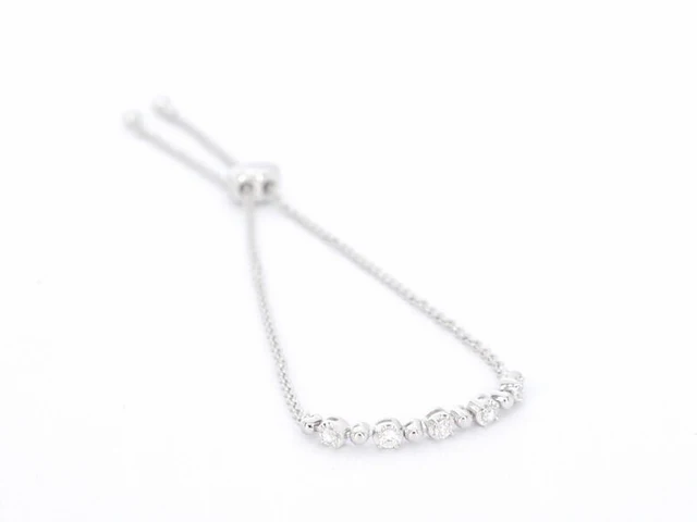 Witgouden armband met natuurlijke diamanten - afbeelding 6 van  8