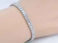 Witgouden armband met volledig gezet met diamanten 4.50 carat - afbeelding 2 van  9