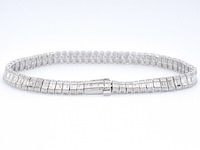 Witgouden armband met volledig gezet met diamanten 4.50 carat - afbeelding 3 van  9