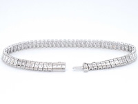 Witgouden armband met volledig gezet met diamanten 4.50 carat - afbeelding 4 van  9