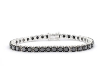 Witgouden armband met zwarte diamanten 21.00 carat - afbeelding 1 van  7