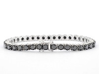 Witgouden armband met zwarte diamanten 21.00 carat - afbeelding 3 van  7