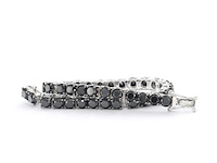 Witgouden armband met zwarte diamanten 21.00 carat - afbeelding 6 van  7