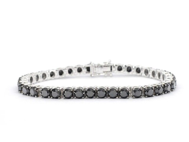 Witgouden armband met zwarte diamanten 21.00 carat - afbeelding 1 van  8