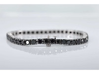Witgouden armband met zwarte diamanten - afbeelding 4 van  6