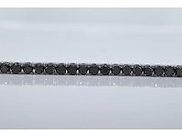 Witgouden armband met zwarte diamanten - afbeelding 5 van  7