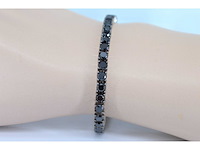 Witgouden armband met zwarte diamanten - afbeelding 2 van  7