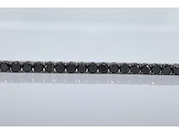 Witgouden armband met zwarte diamanten - afbeelding 5 van  7