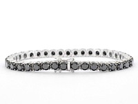 Witgouden armband met zwarte natuurlijke diamanten 21.00 carat - afbeelding 3 van  8