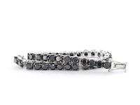Witgouden armband met zwarte natuurlijke diamanten 21.00 carat - afbeelding 6 van  8